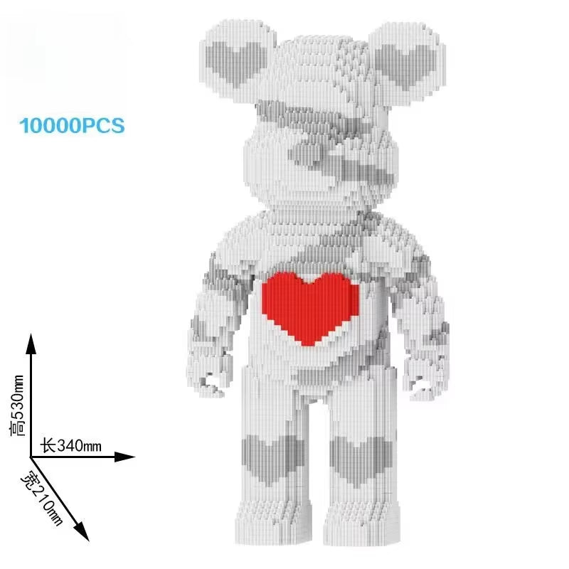 55CM Super Large Series Violent Bear Building Blocks Decoration Small Particle Three Dimensional Assembly Toy Gift
