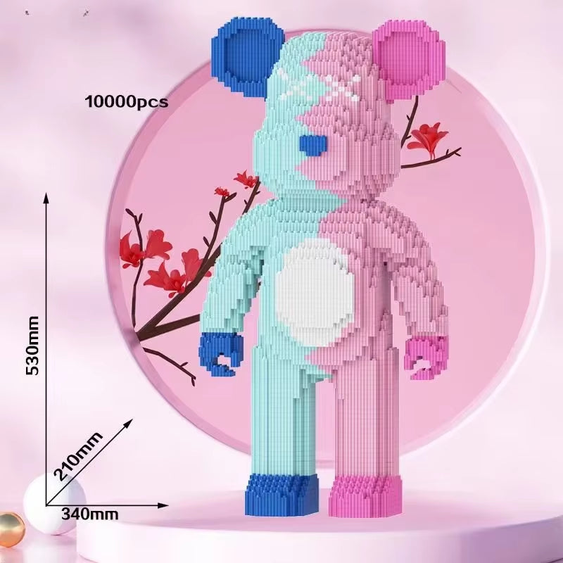 55CM Super Large Series Violent Bear Building Blocks Decoration Small Particle Three Dimensional Assembly Toy Gift
