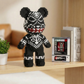 35CM Hot 3D Kawaii Bear Model Micro Diamond Building Block with Light Developmental Brick Toys for Boys Kids Children Birthday Gifts