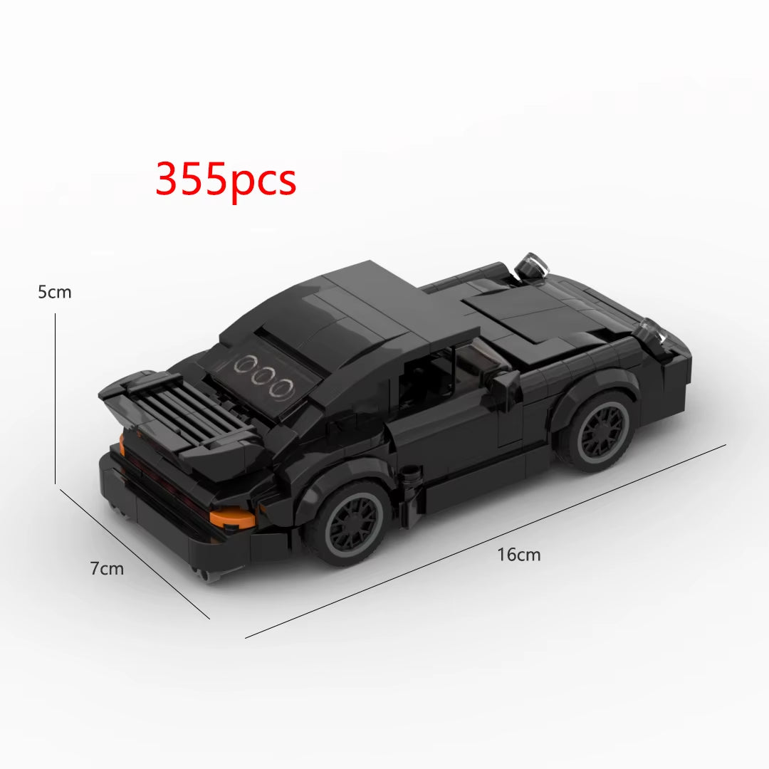 Moc-Black Bird (930) Turbo 355PCS Racing Sports Car Vehicle Racer Building Blocks Brick Creative Garage Toys
